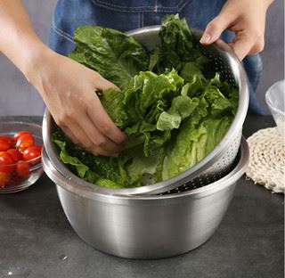 Kitchen Stainless Steel Mesh Strainer Colander