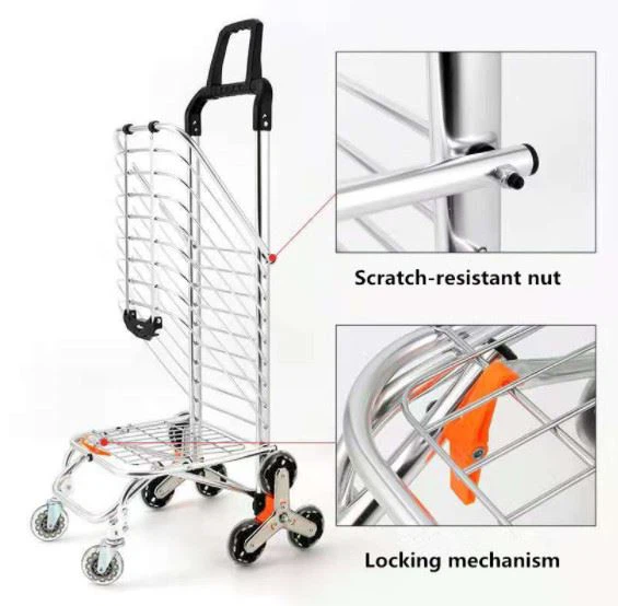 foldable wheeled trolley shopping aluminum cart foldable wheeled trolley shopping aluminum cart