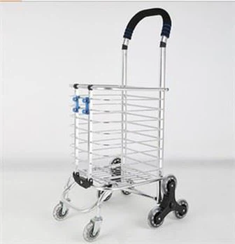 Carro de mano plegable de aleación de aluminio Carro de la compra del carro del trepador de escaleras